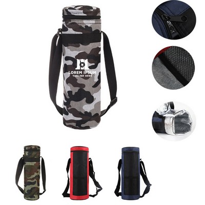 Oxford Insulated Wine Cooler Bag with Shoulder Strap