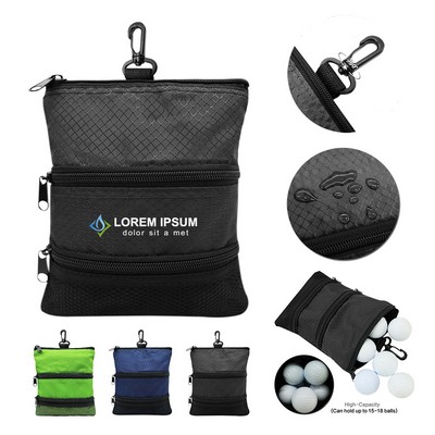 Lightweight Portable Hanging Carabiner Golf Accessory Pouch