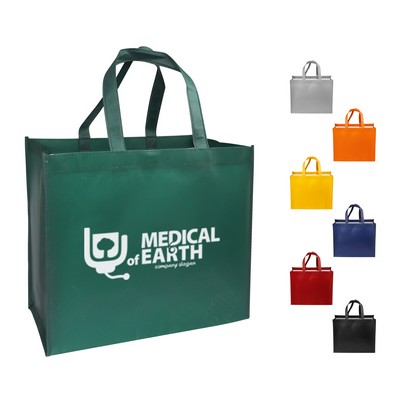 13.78" Custom Reusable Non-Woven Tote Bag With Handles