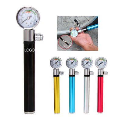Mini Bicycle Pump with Pressure Gauge