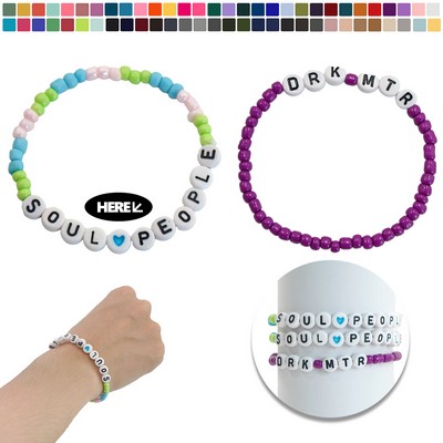 Custom Letter Beaded Bracelet Kit DIY Colorful Jewelry