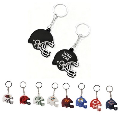 PVC Football Helmet Keyring