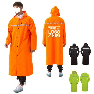 High-Visibility Waterproof Long Rain Coat