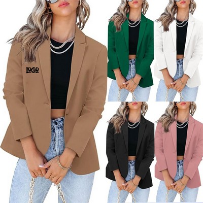 Womens Casual Blazers Open Front Long Sleeve Work Jacket