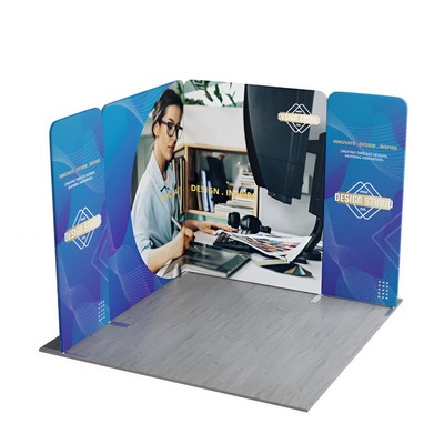 10' Magnetic Modular Fabric Display - L Shape (Double Sided)