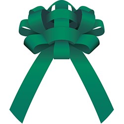 Green 30" Shiny Vinyl Car Bow