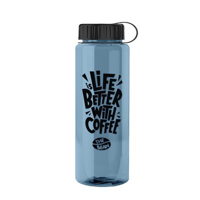 Garyline® Slim Fit RPET Bottle with Tethered Lid - 32 oz.