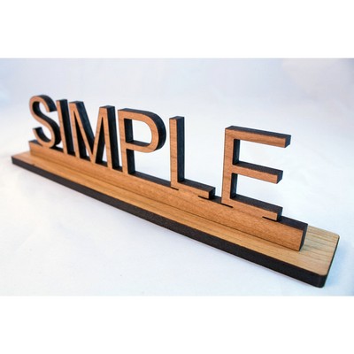 Hardwood Table Signs with Stand