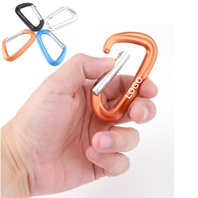 Aluminum Alloy Locking Spring Hook D Shape Carabiner Clips