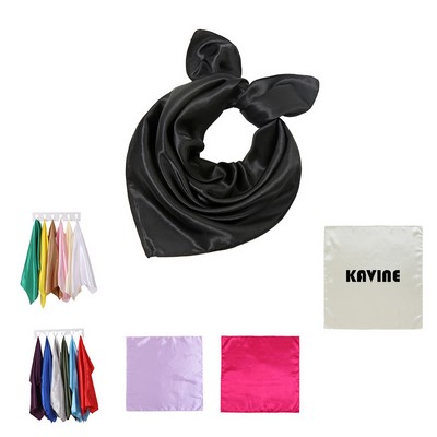 Square Neckerchief Silk Feeling Scarves