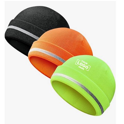 Reflective Knit Hat Safety Beanies