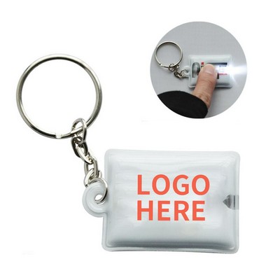 Personalized Rectangular PVC LED Keychain