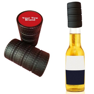 Tire-shaped Automatic Push Down Magnetic Bottle Opener