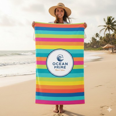 30" x 60" Sublimated Beach Towel (360 GSM)