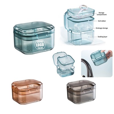 Hygienic Two-Layer Retainer Case with Drainage & Ventilation