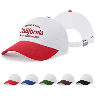 Two-Tone Cotton Twill 5-Panel Structured Cap