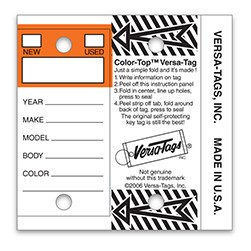 White/Orange Self-Protecting Key Tag