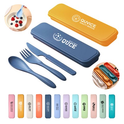 Eco-Friendly Wheat Straw Cutlery Utensil Set