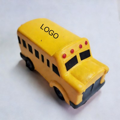 School Bus Shaped PU Stress Ball