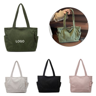 Women's Corduroy Fashion Tote Bag
