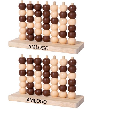 Classic Wooden Four-in-a-Row Game Board