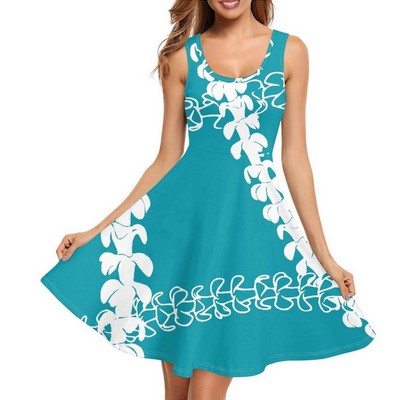 Custom Hawaiian Women Crew Neck Swing Dresses