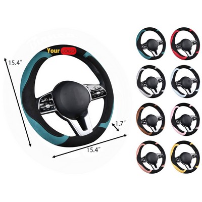 Anti-Slip Synthetic Suede Cover for Car Steering Wheel