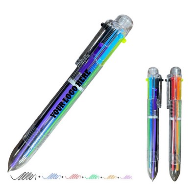 6 Colors Retractable Ballpoint Pen