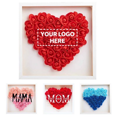 8" Flower Shadow Box Keepsake with UV Printing