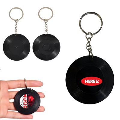 Custom Record Music Keychain