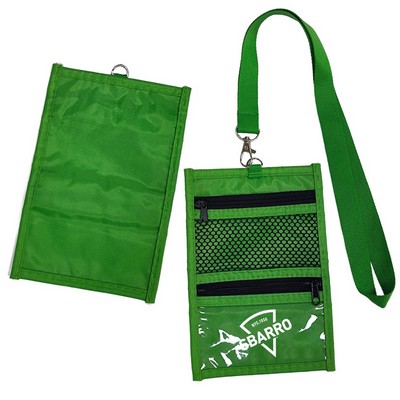 Printed Polyester Neck Wallet