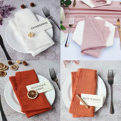 Versatile All-Cotton Dinner Napkins: Durable, Quick-Dry & Multi-Setting Use