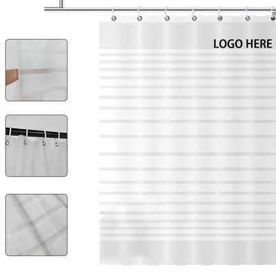 71" x 71" White Bathroom Shower Curtain