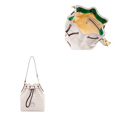 Dooney & Bourke Ecru White Florentine Hattie Drawstring Bag