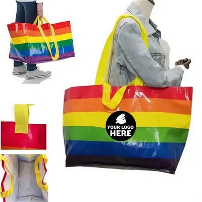 Rainbow Handle Eco Grocery Bag