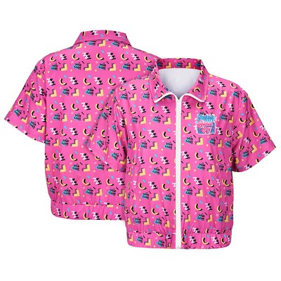 Custom 80s Retro Full-Zip Short Sleeve Jacket