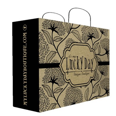 Natural Custom Printed Paper Shopping Bag (18"X6 1/4"X13 1/2")