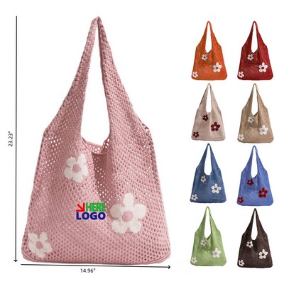 Crochet Mesh Beach Tote Bag