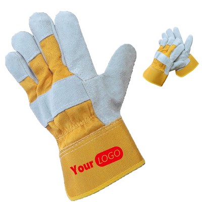 Heat Resistant Leather Welding Oven Mitt Grill BBQ Gloves