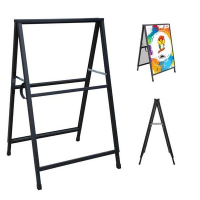 Metal Folding Sidewalk A Frame Sign Corrugate Plastic Poster