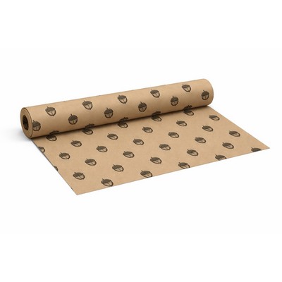 36"W x 500'L 40# Natural Kraft Paper Roll (1-color Step & Repeat Pattern print)