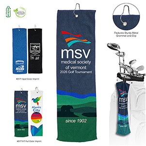 "SLIMMER" Full Color Recycled Golf Towel - 6" X 22"