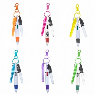 Four-Color Climbing Buckle Multi-Function Pen