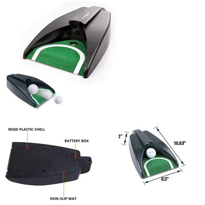10" Golf Automatic Electric Sensor Portable Putting Trainer W/ Ball Return Function