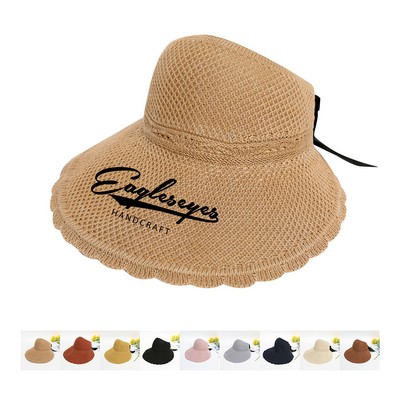 Women Foldable Wide Brim Sun Visor