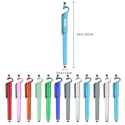 Touch Screen Stylus Gel Ballpoint Pen with Phone Stand