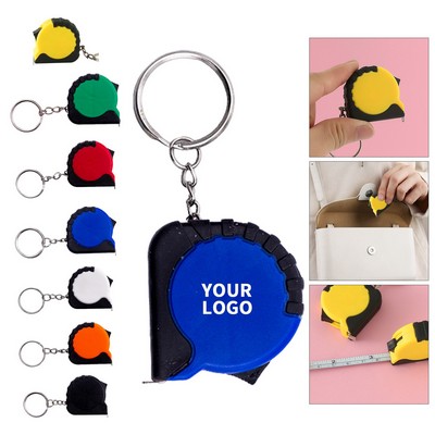 3' Self Lock Mini Grip Tape Measure Key Chain