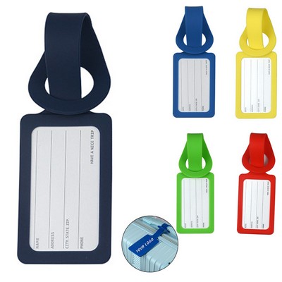 Solid Color Silicone Luggage Tag