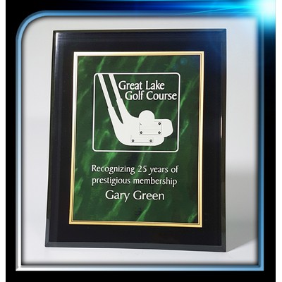 Acrylic Bevelled Green Marble Plaque Series (8"x10"x1/2")