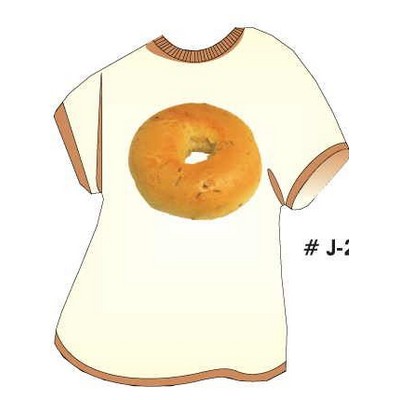 Bagel T-Shirt Acrylic Coaster w/Felt Back